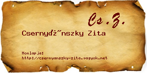Csernyánszky Zita névjegykártya