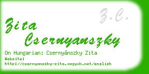 zita csernyanszky business card